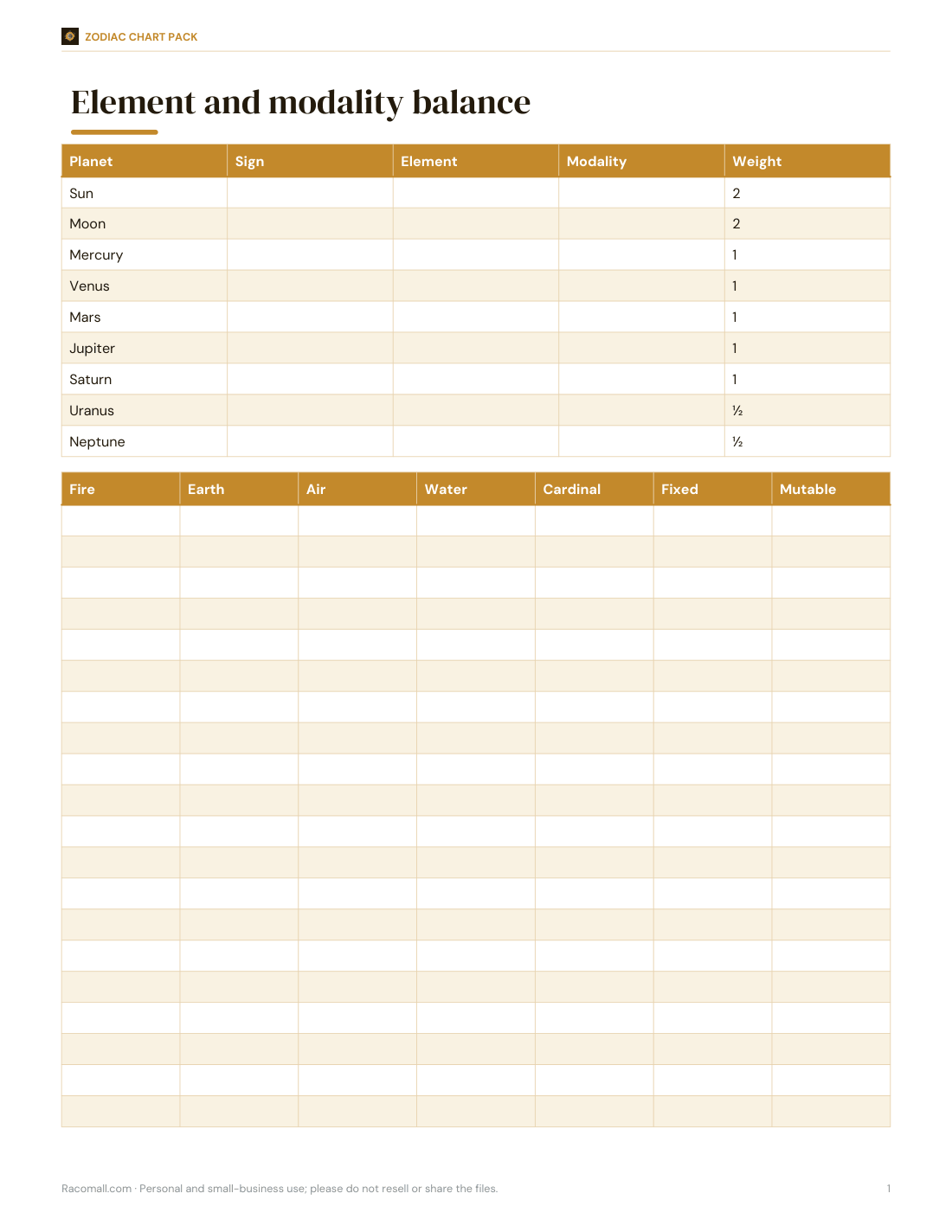Preview of the first page of Balance worksheet (PDF/DOCX)